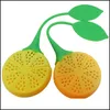 Coffee Tea Tools Sile Fruit Cute Bag Funny Loose Leaf Infuser In Stberry And Lemon Shape Filter Device Herbal Spice Diffuser Drop Dh3Ih