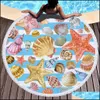 Towel Beach Towels Tropical Printed Large Outdoor Cam Picnic Microfiber Round Fabric Bath For Living Room Home Decorative 11 Styles Dhzie