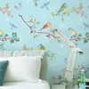 Wallpapers 53cmx10m American Wallpaper Pastoral Flowers Birds Small Fresh Floral Simple Modern Living Room Background Bedroom