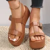 Sandaler Big Size 43 Brand Ladies Platform Gladiator Fashion Wedges High Heels Womens Party Summer Woman Shoes 230329