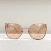 Lunettes de soleil de créateurs de luxe, 20 % de réduction sur le métal uni teinté ins net rouge triangulaire spr50z