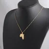 Chains Stainless Steel Custom Necklace Africa Map Pendant Necklaces For Women Men Gold Color African Jewelry