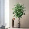 Dekorative Blumen 165 cm große künstliche Pflanzen Gefälschter Banyan-Baum Kunststoffblätter Indoor Faux Outdoor Greenery Für Hausgarten Hochzeitsdeko