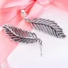 Boucles d'oreilles à tige étincelles plume 2023 cadeau de noël bijoux en argent Sterling pour femme fête faisant