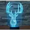 Veilleuses 3D LED Lumière Cerf Avec 7 Couleurs Pour La Décoration De La Maison Lampe Incroyable Visualisation Optique Illusion Génial