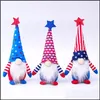 Inne świąteczne zapasy imprezy Plush Gnome Wesołych Świąt Wielkanocnych Dnia Matki Ukończenia USA Patriotyka Karf Doll wakacyjna stół domowy Decoratio DHZ8Q