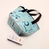 Kleine zeester draagbare zipper waterdichte lunch opbergzakken blauw vrouwen studentenbox nummers thermo tas ontwerper kantoor school picknick koeler kast 16.5x12.5x20cm