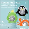 Electric Fans Summer Personality Small Fan Frog Ddoll Doll Bed Portable Table Drop Delivery Household Appliances Life Dhoju