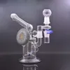 Kalınlık cam bong yağ teçhizatı percolator recycler beher bongs bubbler kül yakalama