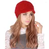 Beanies Women Hat Luxury Knitted Hats Female Soft High Elastic Warm Caps Headgear Girl Cap Solid Color 2023 Winter