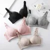 Bras Push Up Bra for Women Sexy Floral Lace Bralette Wireless Soft Seamless Brassiere Cotton Comfortable Gathered Female Lingerie 230330