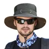 HBP Fisherman Wide W22 BRIM HATS Män och kvinnor Mesh Holes Breattable Outdoor Fishing Mountaineering Sun Hat Casual Summer New Style P230327