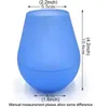 Durable Portable Silicone Wine Goblet Cocktail Water Cup Glasses Unbreakable Anti Slip Outdoor Shatterproof Beer Champagne Whiskey Travel Taza De Agua