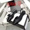 Classic Lady sandal designer women Leather outsole sandals party Letter splicing women Dance Dress shoe Suede Flat shoes Suede panel Woman shoes womens With box 2024