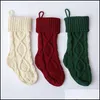 Weihnachtsschmuck Gestrickte Strümpfe Langlebiger Kaminstrumpf Weihnachten Hängende Süßigkeiten Socken Party Hausgarten Dekoration Drop Delive Dhcgx