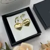 Trendy oro amore cuore ciondola orecchino gioielli ins stile donna ottone placcato oro 18 carati orecchini di design di lusso aretes orecchini