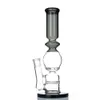 Hookah Green Glass Bongs Tornado Percolator Honeycomb Filter Tube Oil Rigs Bubbler Water Pipe Bong 11,8 tum 18mm Kvinnlig skål