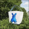 Geschenkwikkel Mermaid Paasten Pasen Basket Canvas konijnenzakken Bunny opbergtas Diy schattige handtas oren put eieren manden drop levering ho dhohe