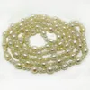 Chains 48 Inches 8-9mm White Rice And 4-5mm Nugget Pearl Long Chain Lariat Necklace