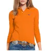 Damespolo's Hoge kwaliteit Herfst Damespoloshirt met lange mouwen Katoen Vrije tijd Dames Golf Vrije tijd Slim Fit Sport Dames T-shirt met polohals Top 230330