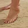 Fußkettchen Trendy Einfache Strand Stil Metall Quaste Kette Zehenring Knöchel Für Frauen Sommer Böhmen Barfuß Sandalen Fußschmuck 2023