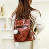 Mochilas escolares para mujer, mochila para ordenador portátil, bolso de viaje de cuero Pu Vintage para mujer, moda 2023 para chica, estudiante de alta capacidad