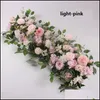 Dekorativa blommor kransar 50 cm diy konstgjord båg rad akantosfär rose eukalyptus dekor pion hortensia växt prydnad dhdpa