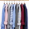 Mäns avslappnade skjortor Oxford Men's 100% Cotton Thin Long Sleeve Casual Ultra Thin Solid Print Rand Formell klänning plus 7xl 6xl 230330
