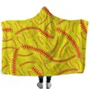 UPS Baseball Softball Couverture À Capuche Balle De Sport Couvertures Avec Capuche Doux Chaud Sherpa Polaire Maison Couvertures Wrap pour enfants