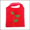 Aufbewahrungsbeutel Rose Flower Shape Faltbare Tasche Handtasche Eco Wiederverwendbare Umwelt Shop Falten Lebensmittelgeschäft Groß Drop Delivery Hausgarten Dh1Vd