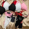 Designer kvinnors badkläder ny designer high end kvinnors badkläder baddräkt lyxig sexig bikini strand romantisk sexig strass klassisk g brev trendig 0khn