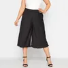 Pantaloni taglie forti estivi eleganti capri donne capri ad alta vita sciolte pantaloni corti a gamba larga per lavoro ogni occasione