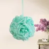 Decoratieve bloemen 10 cm kunstmatige roos zijden bloem kussende ballen hangende bal voor bruiloft kerst ornament feestdecoratie benodigdheden