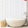 Wallpapers witte weven wallpaper stick en schil modern geometrisch patroon zelfklevend afneembaar voor muur slaapkamer woning decoratie