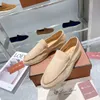 Classic Womens Dress shoes Cashmere loafers Designers buckle round toes Flat heel Leisure comfort Four seasons women shoe