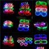 Andere feestelijke feestbenodigdheden LED -bril gloeien in de Dark Halloween Christmas Carnival Birthday Props Accessoire Neon Flash DHZMX