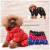 Vêtements pour chien veste en bas de veste automne hiver petit espace de compagnie de coton couleurs de barbe à papa quadruple top drop livraison de jardin domestique dh2io