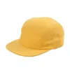 Katoen gewassen 5 paneel platte rand hoed pure kleur honkbal hoed mode outdoor snapback hiphop cap hcs282
