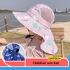 Wide Brim Hats Bucket Kids Sun UPF 50 Mesh Protection For Boys And Girls Rollable Design Beach With Adjustable Chin 230330