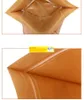 Kraft Paper Bag 12 Sizes Stand Up Gift Dried Food Fruit Tea Packaging Pouches Kraft Paper Window Bag Retail Zipper Self Sealing