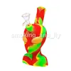 Silicone Alien Water Pipes Hookahs 8inhes bongs d'eau dab plate-forme pétrolière avec bol en verre accessoire de fumée