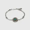 2023 Gujia S925 argent sterling utilisé bracelet Turquoise tournesol pour hommes et femmes