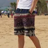 Men's Shorts Summer Bermuda Loose Straight Floral Hawaiian Casual Linen Short Pants Male Brand 230330