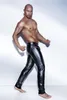 Men's Jeans Fashion Sexy Clubwear Leather Skinny Tight Pants PU Trousers Elastic Personlized Crotch Bandage Slim 230330