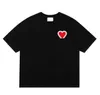 Camisetas de verano para hombre Camisetas de diseñador de manga corta Amis Cuello redondo Hip Hop Camiseta bordada Corazón suelto Top Lgpu