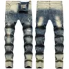 Herrenjeans Slim Jeans Stretch Hochwertige Vintage Malerei Distressed Denim Baumwollhose Geraffte Designer für 230330