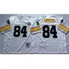 Американский футбол носить Antonio Brown 84 Jerseys Throwback Men Белая черная рубашка Mitchell Ness для взрослого размера.