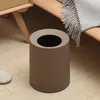 Waste Bins Creative Plastic Round Double-Layer Uncovered Trash Can Home Kitchen Trash Basket Bathroom Office Storage Bin 230330