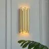 Wall Lamp Modern Crystal Long Sconces Bathroom Vanity Deco Led Antler Sconce Blue Light