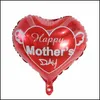 Other Event Party Supplies Happy Mothers Day Balloons 18 Inch Foil Love Shaped Balloon English Spanish Mylar Helium Drop Delivery Dhdwa